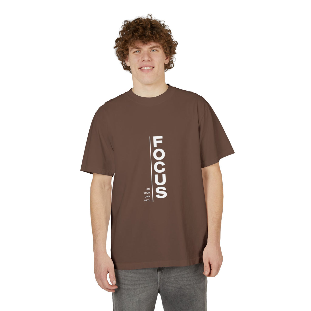 Graphic Drop-Shoulder T-Shirt — Relaxed Garment-Dyed Tee Printify
