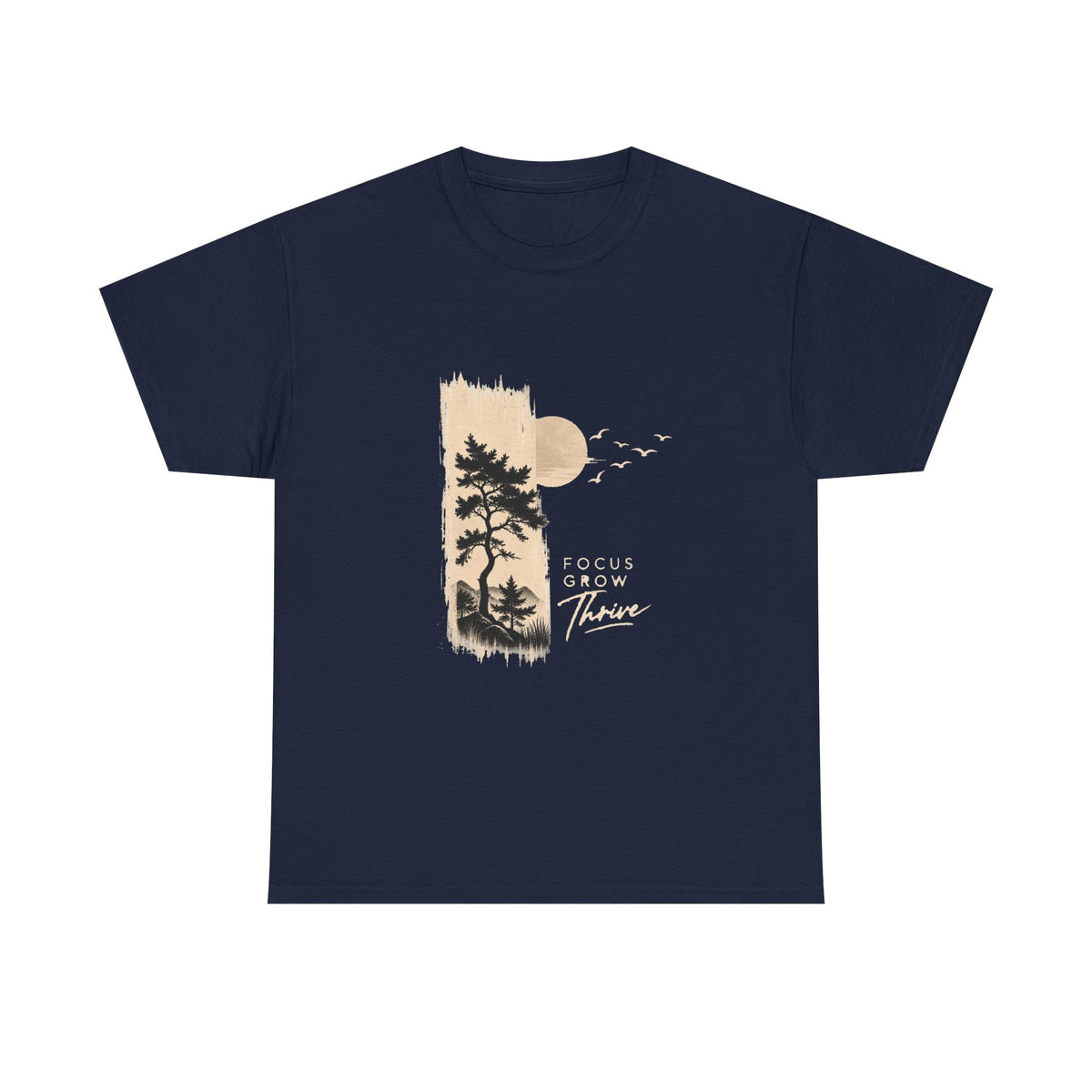 T-Shirt — Focus Grow Thrive Nature Graphic Tee Printify