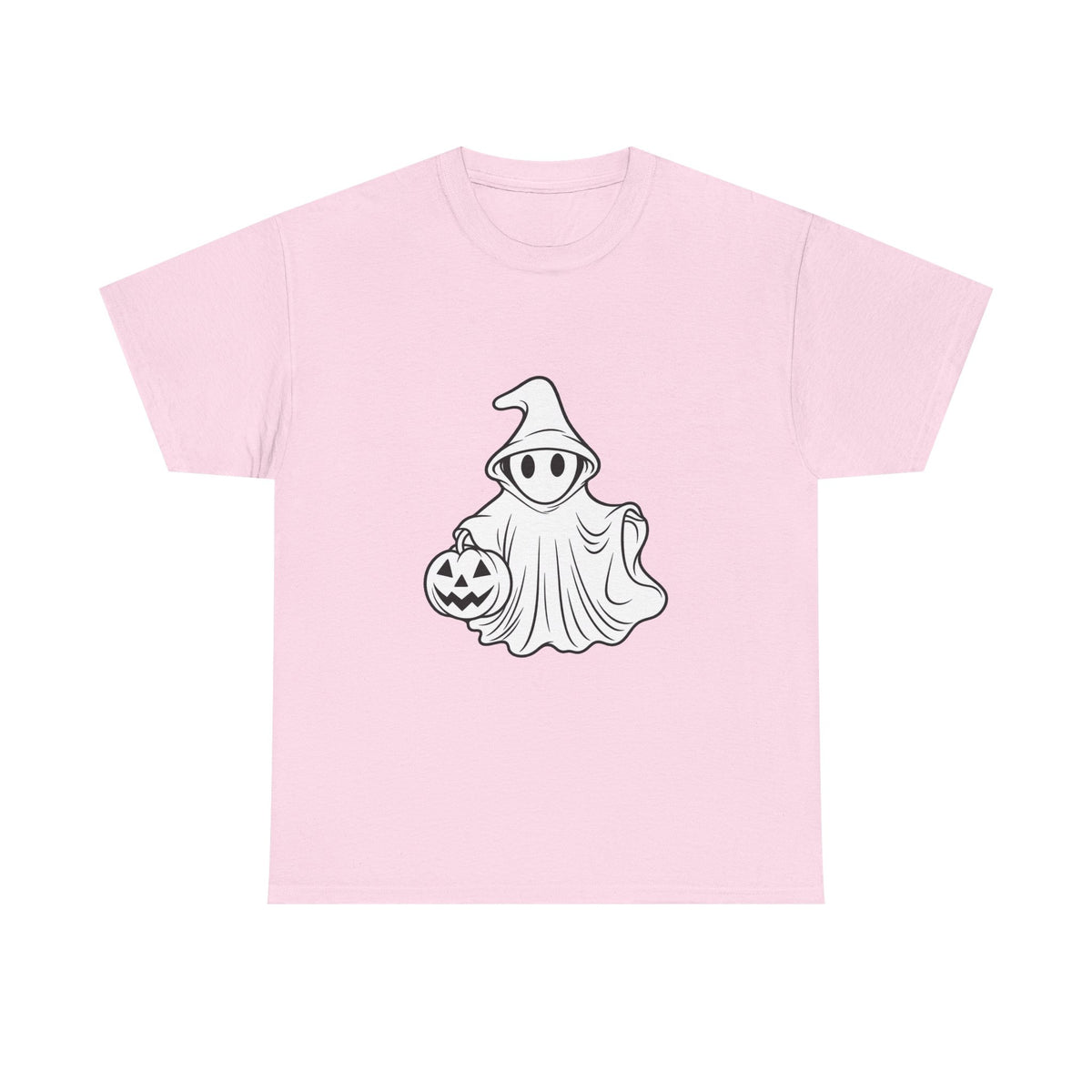 Ghost with Jack-O'-Lantern T-Shirt — Cute Halloween Graphic Tee Printify