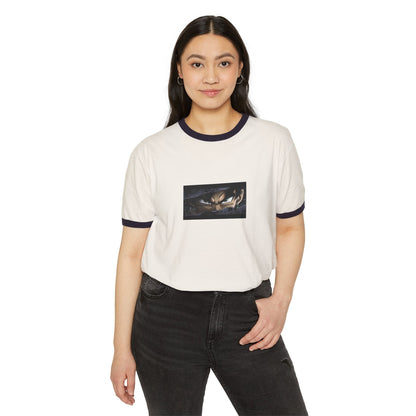 Dragon Eye Ringer T-Shirt — Dark Fantasy Graphic Tee Printify