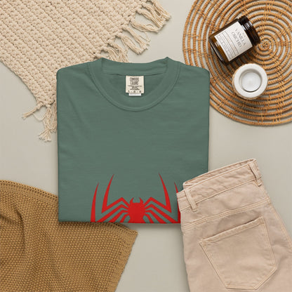 Spider Emblem T‑Shirt — Red Arachnid Graphic Tee Printify