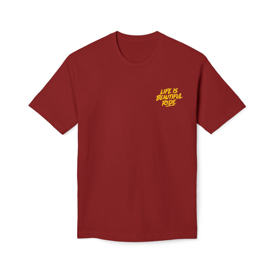 Life Is a Beautiful Ride Scooter T-Shirt — Vintage Red Vespa Graphic Tee Printify