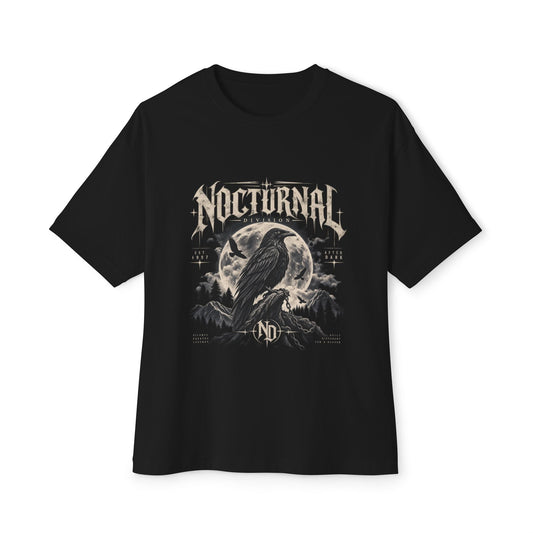 Nocturnal Raven Tee — Gothic Crow Graphic T-Shirt Printify