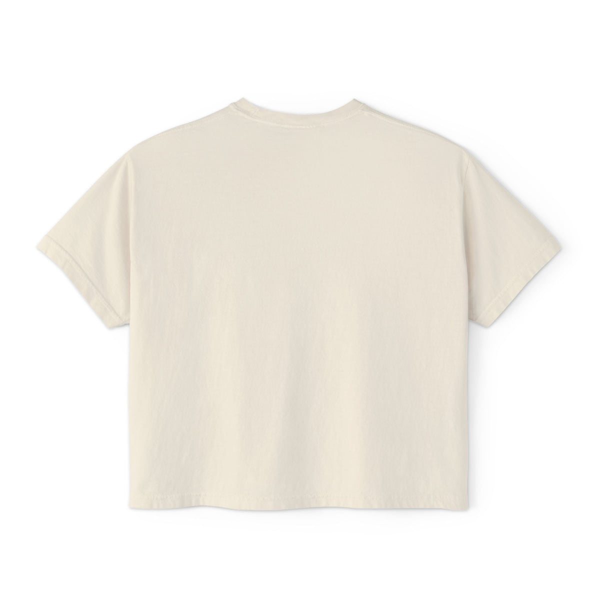 Cute Cat & Butterfly Women's Boxy Tee – Minimal Kawaii Cat T-Shirt Printify