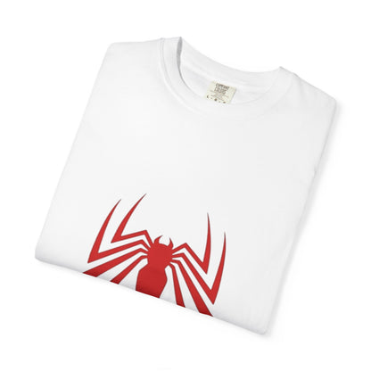 Spider Emblem T‑Shirt — Red Arachnid Graphic Tee Printify