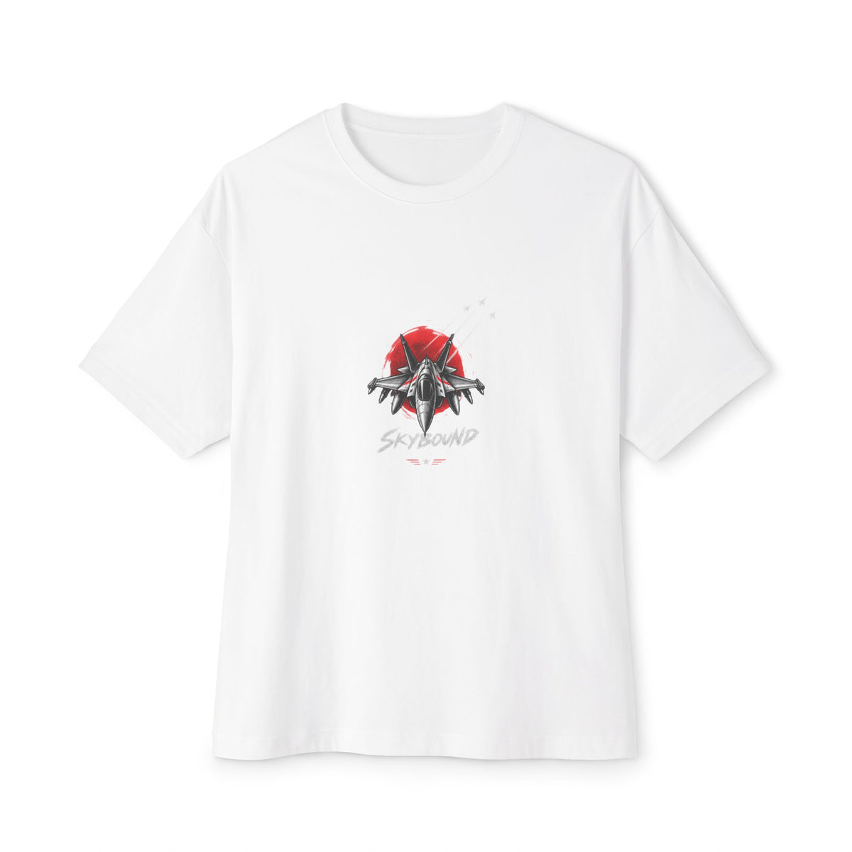 Boxy Tee — Red Rose & Dagger Graphic Printify
