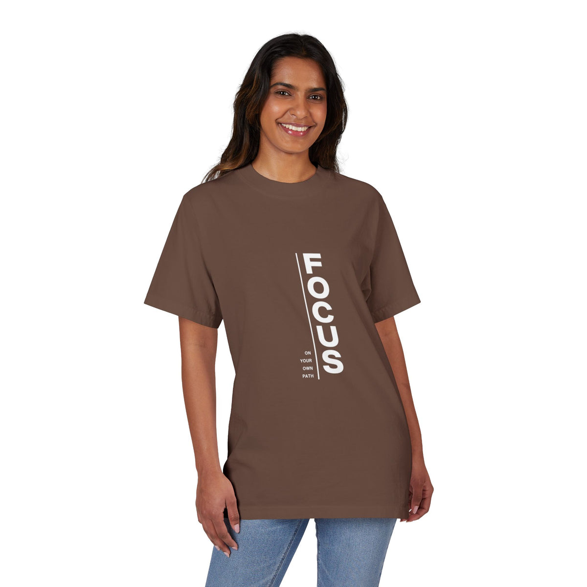 Graphic Drop-Shoulder T-Shirt — Relaxed Garment-Dyed Tee Printify