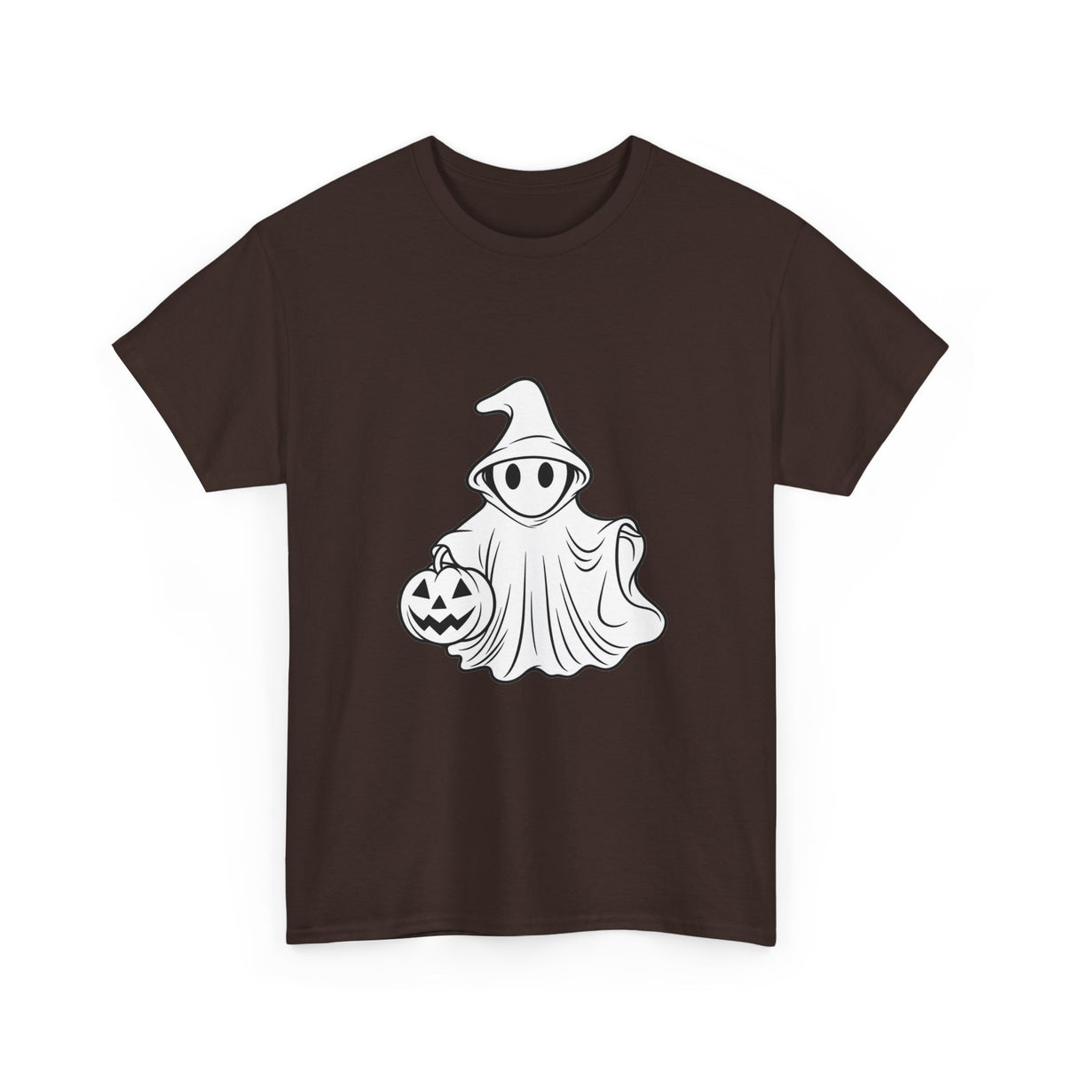Ghost with Jack-O'-Lantern T-Shirt — Cute Halloween Graphic Tee Printify