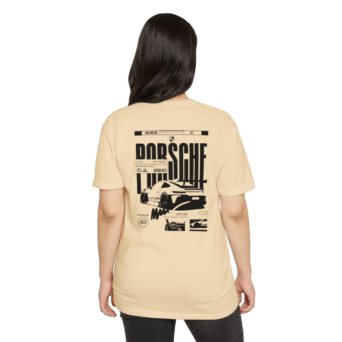 Porsche Graphic T-Shirt — Retro Racing Badge Tee Printify