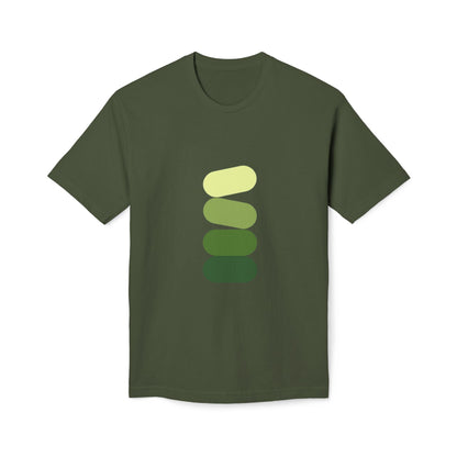 Minimal Green Stack T-Shirt — Abstract Stacked Stones Graphic Printify