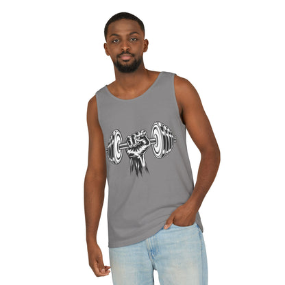 Weightlifting Fist Tank Top — Dumbbell Gym Muscle Workout Tank Printify