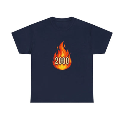 2000 Flame Graphic Tee — Retro Y2K Flame Shirt Printify