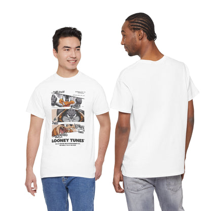 Looney Tunes Comic Strip T-Shirt — Daffy Duck, Taz & Bugs Graphic Tee Printify