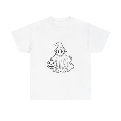 Ghost with Jack-O'-Lantern T-Shirt — Cute Halloween Graphic Tee Printify
