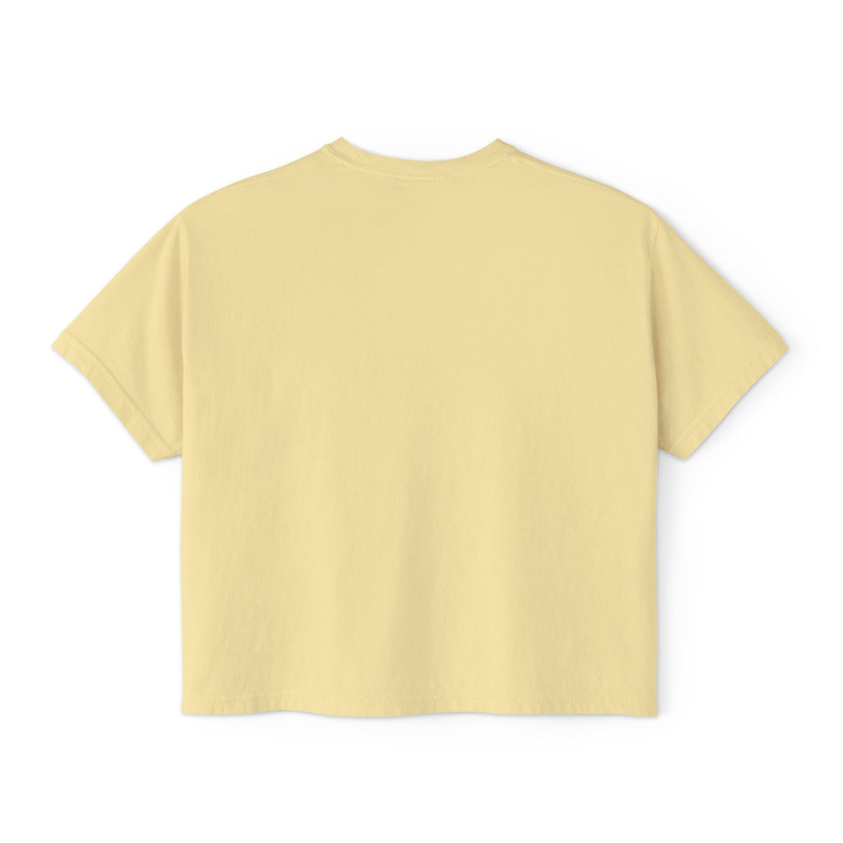 Cute Cat & Butterfly Women's Boxy Tee – Minimal Kawaii Cat T-Shirt Printify
