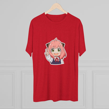 Anime Girl Character Tee – Cute Pink-Haired Spy x Family Style Shirt Printify