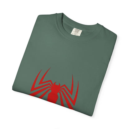 Spider Emblem T‑Shirt — Red Arachnid Graphic Tee Printify