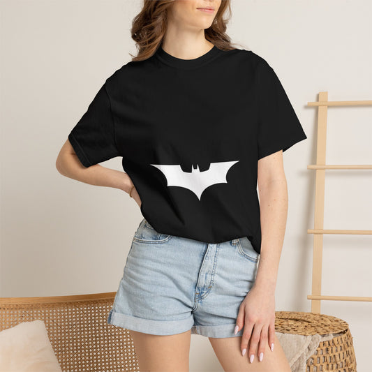 Bat Emblem T-Shirt — Minimalist Gothic Graphic Tee Printify