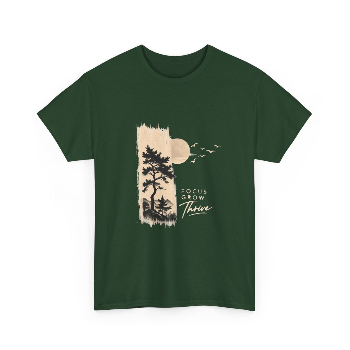 T-Shirt — Focus Grow Thrive Nature Graphic Tee Printify