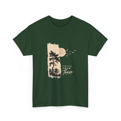 T-Shirt — Focus Grow Thrive Nature Graphic Tee Printify