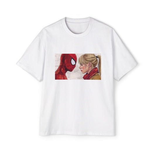 Graphic Tee — Romantic Superhero Front & Web-Swing Back Printify