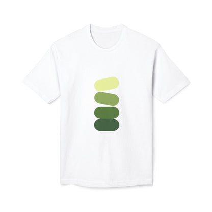 Minimal Green Stack T-Shirt — Abstract Stacked Stones Graphic Printify