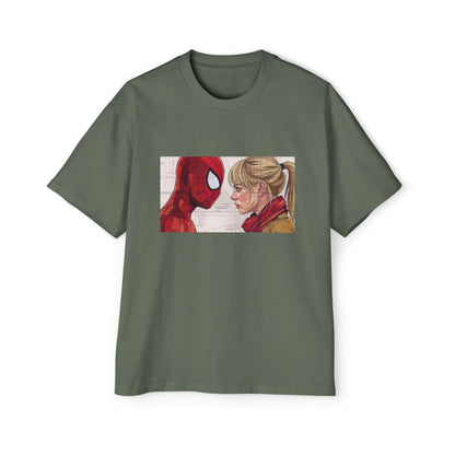 Graphic Tee — Romantic Superhero Front & Web-Swing Back Printify