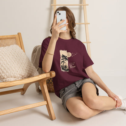 T-Shirt — Focus Grow Thrive Nature Graphic Tee Printify
