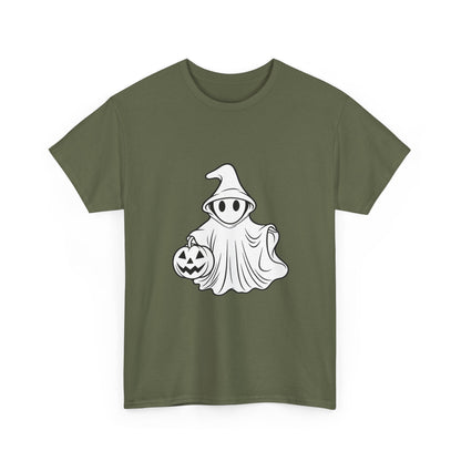 Ghost with Jack-O'-Lantern T-Shirt — Cute Halloween Graphic Tee Printify