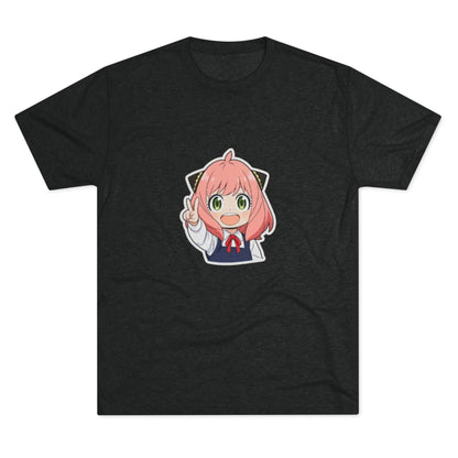 Anime Girl Character Tee – Cute Pink-Haired Spy x Family Style Shirt Printify
