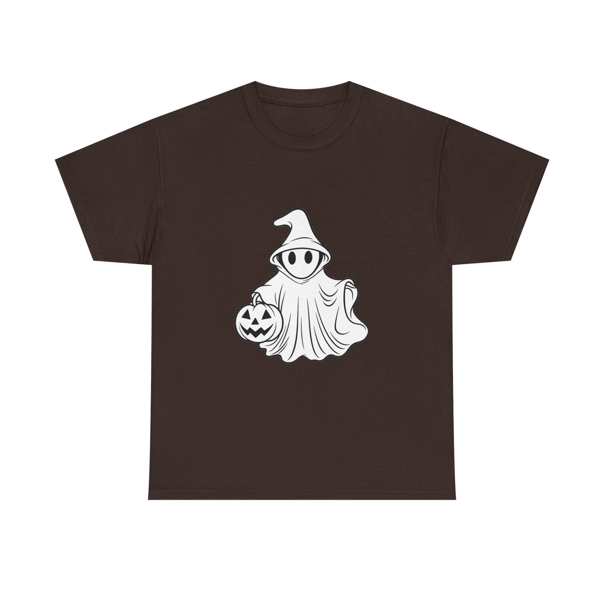 Ghost with Jack-O'-Lantern T-Shirt — Cute Halloween Graphic Tee Printify
