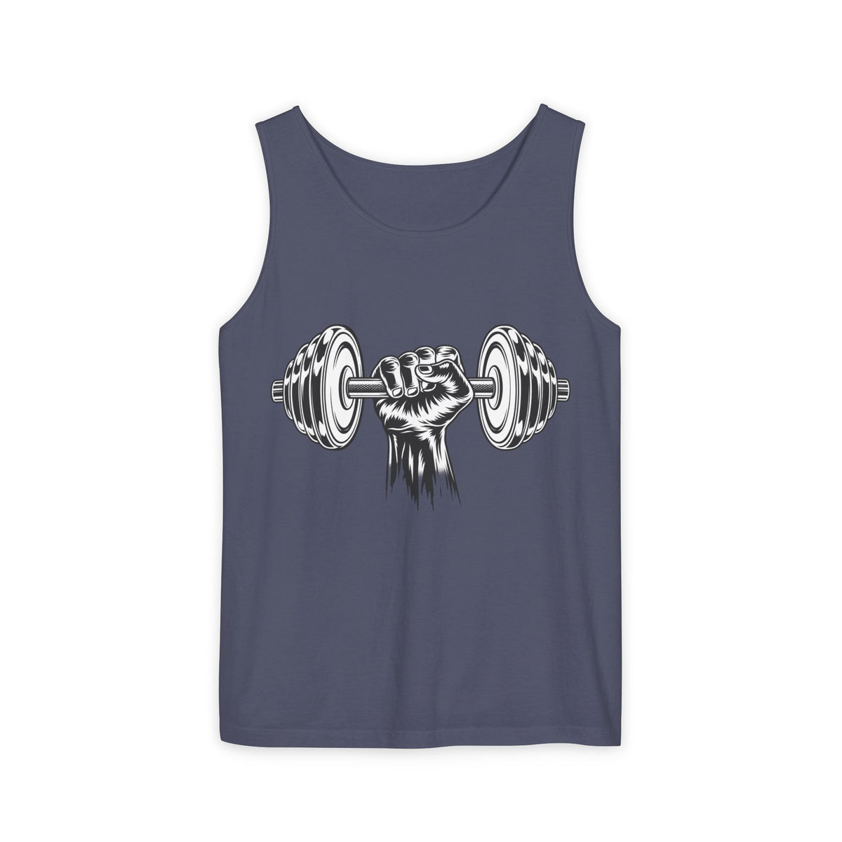 Weightlifting Fist Tank Top — Dumbbell Gym Muscle Workout Tank Printify
