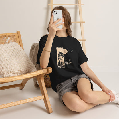 T-Shirt — Focus Grow Thrive Nature Graphic Tee Printify