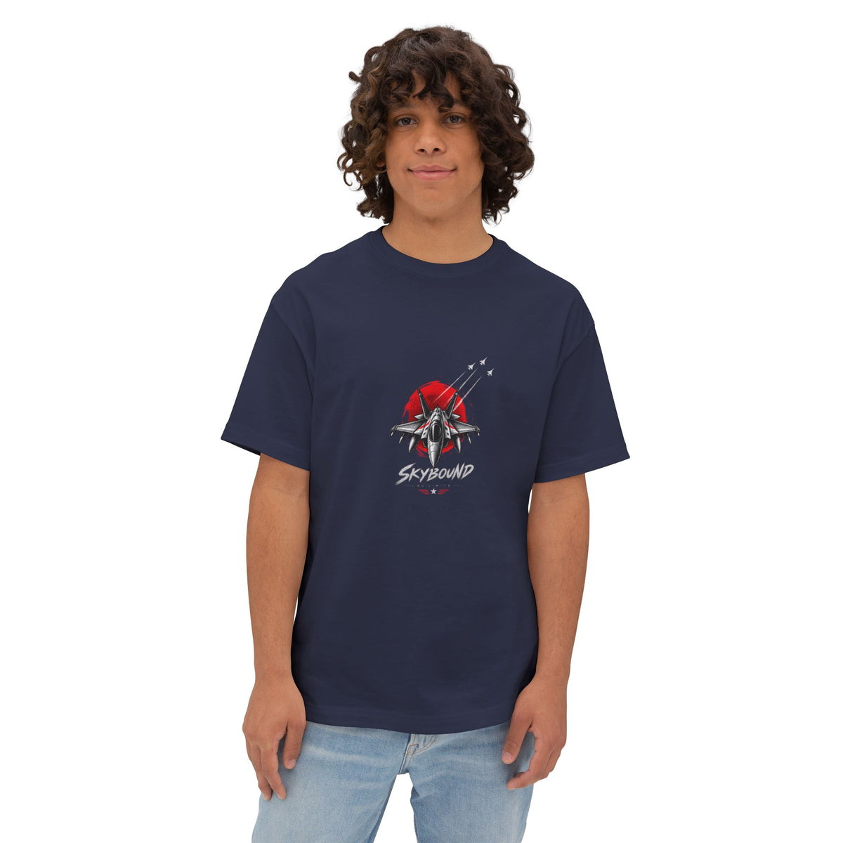 Boxy Tee — Red Rose & Dagger Graphic Printify