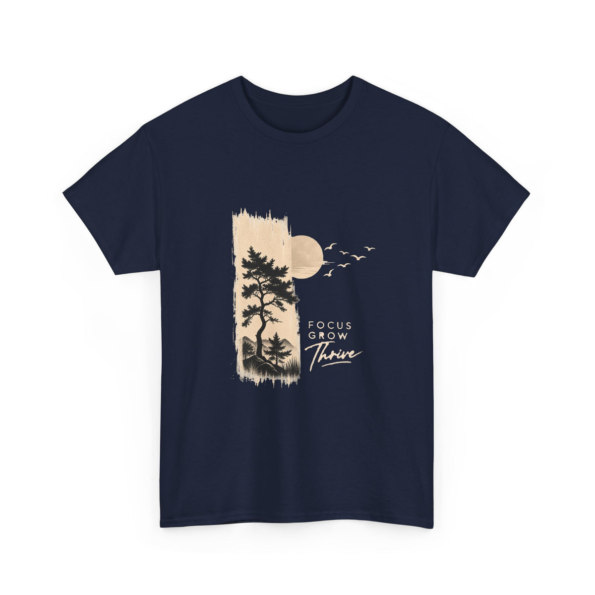 T-Shirt — Focus Grow Thrive Nature Graphic Tee Printify