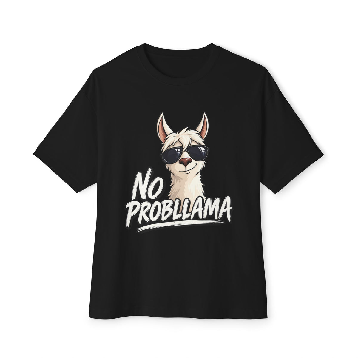 No Probllama T‑Shirt — Cool Llama Sunglasses Graphic Tee Printify