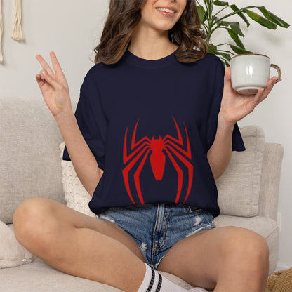 Spider Emblem T‑Shirt — Red Arachnid Graphic Tee Printify