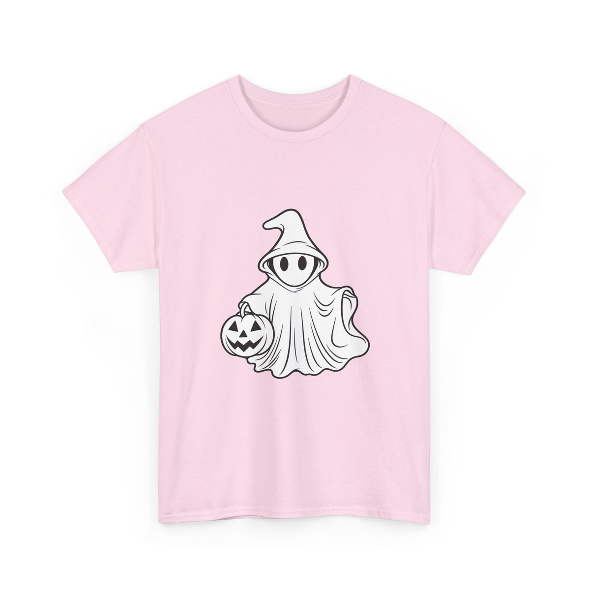 Ghost with Jack-O'-Lantern T-Shirt — Cute Halloween Graphic Tee Printify