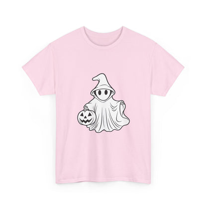 Ghost with Jack-O'-Lantern T-Shirt — Cute Halloween Graphic Tee Printify