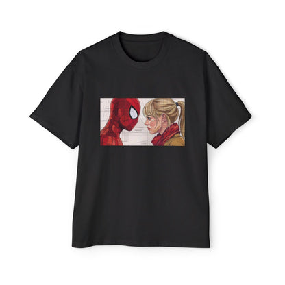 Graphic Tee — Romantic Superhero Front & Web-Swing Back Printify