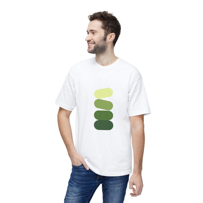 Minimal Green Stack T-Shirt — Abstract Stacked Stones Graphic Printify