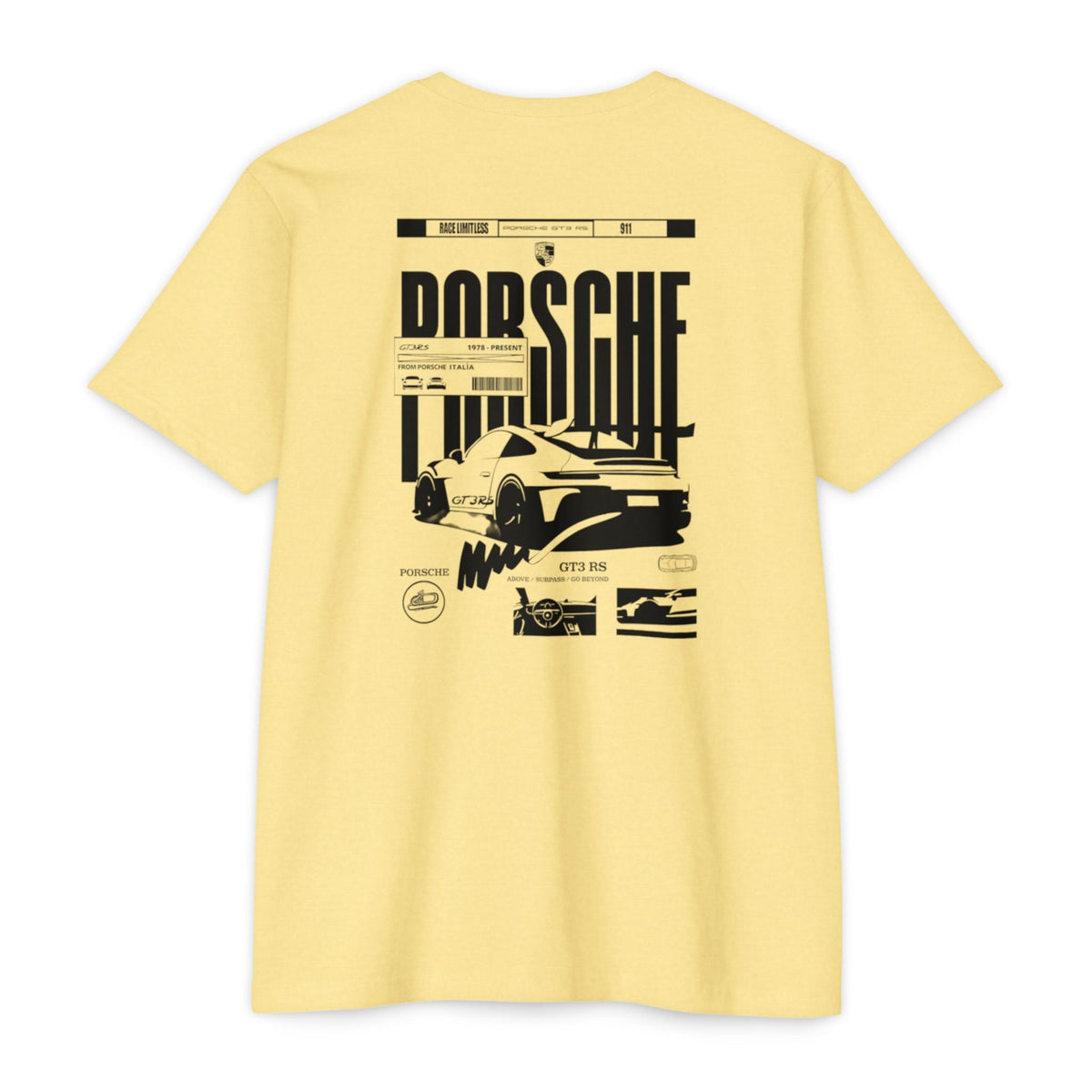 Porsche Graphic T-Shirt — Retro Racing Badge Tee Printify