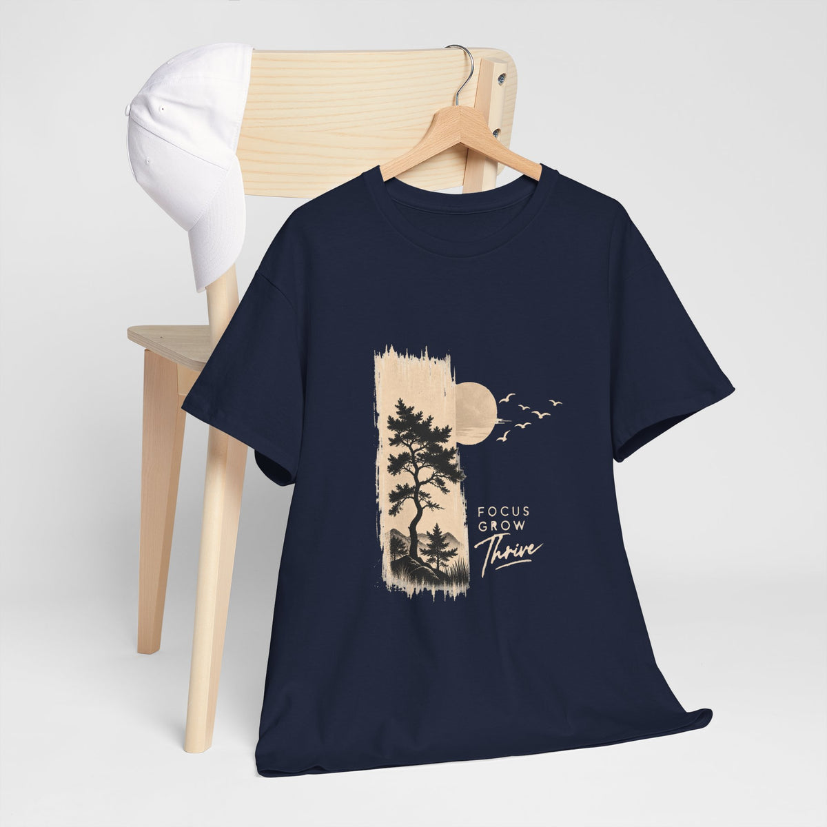 T-Shirt — Focus Grow Thrive Nature Graphic Tee Printify