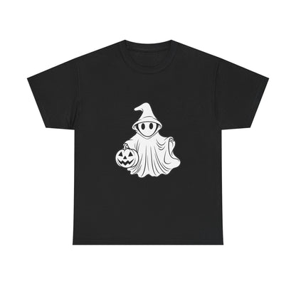 Ghost with Jack-O'-Lantern T-Shirt — Cute Halloween Graphic Tee Printify
