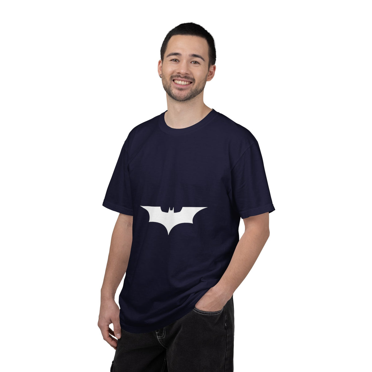 Bat Emblem T-Shirt — Minimalist Gothic Graphic Tee Printify