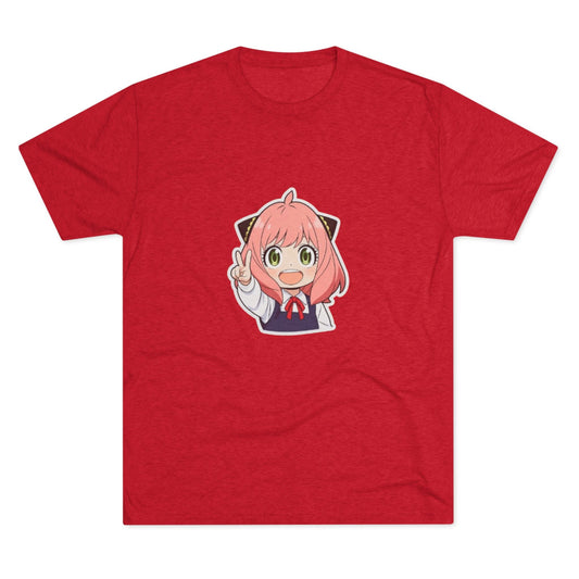 Anime Girl Character Tee – Cute Pink-Haired Spy x Family Style Shirt Printify