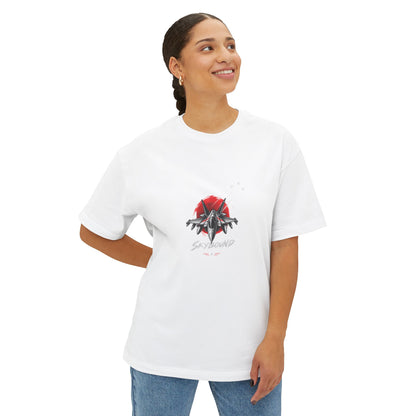 Boxy Tee — Red Rose & Dagger Graphic Printify