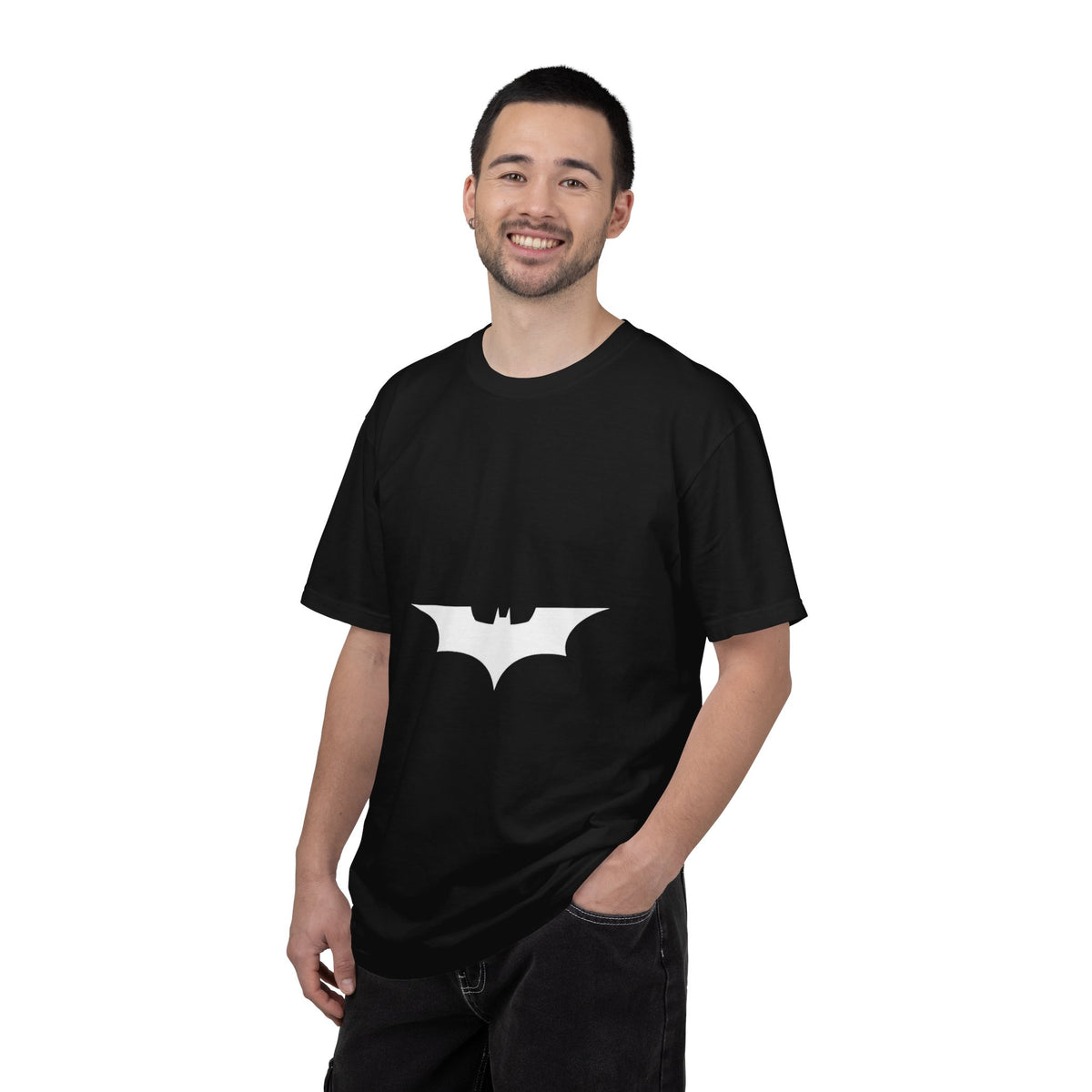 Bat Emblem T-Shirt — Minimalist Gothic Graphic Tee Printify