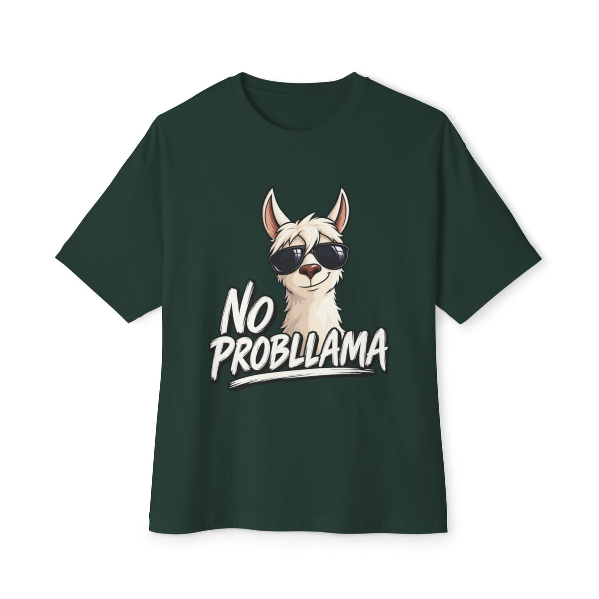 No Probllama T‑Shirt — Cool Llama Sunglasses Graphic Tee Printify