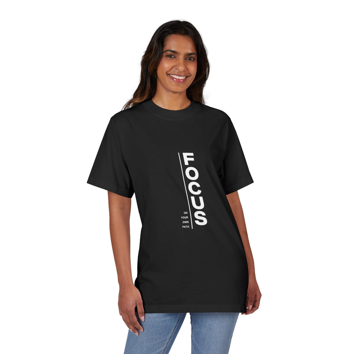 Graphic Drop-Shoulder T-Shirt — Relaxed Garment-Dyed Tee Printify